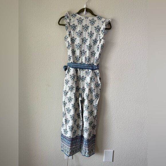 Gal Meets Glam Collection Eden Jumpsuit Women’s Blue Combo Sleeveless Sz 2 Boho - Picture 7 of 7